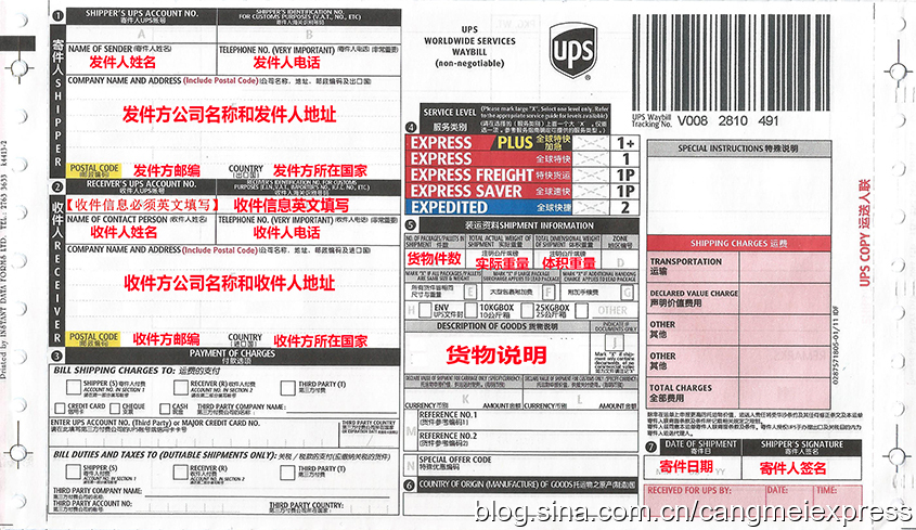 锦辉国际快递告诉?zhn)国际快递单据应该如何填? title=